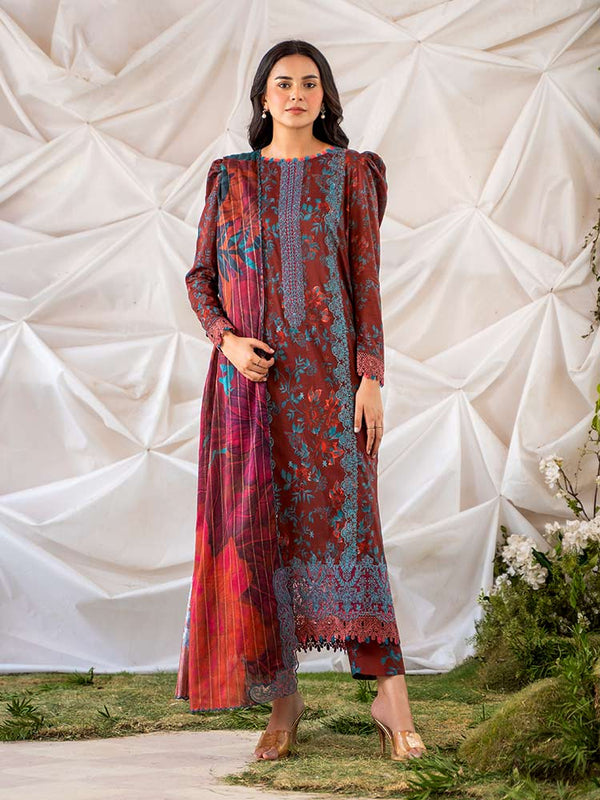 ZIYA 3-Piece Unstitched Digital Printed Lawn Suit