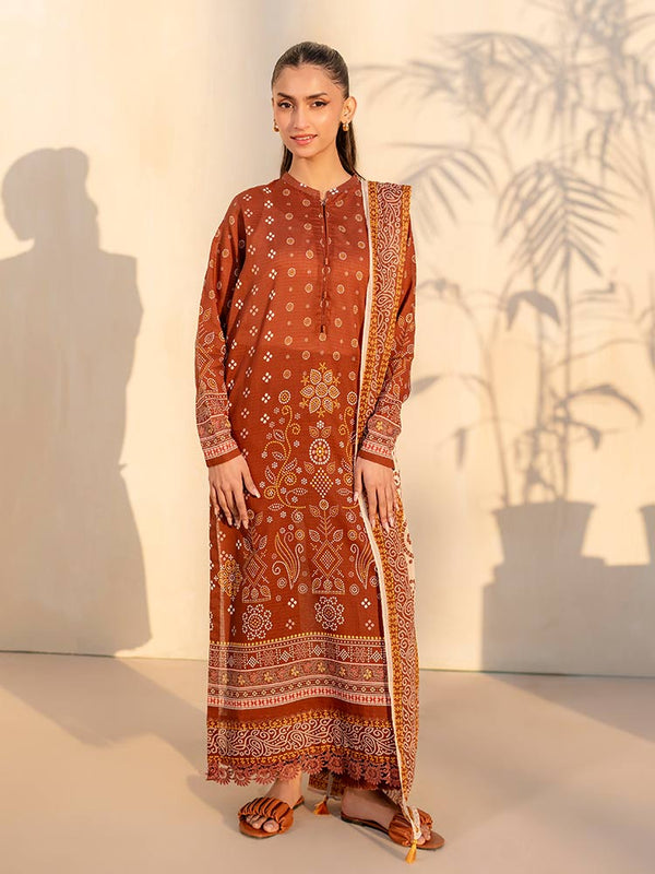 CHUNRI CHARM 3-Piece Unstitched Digital Printed Lawn Suit