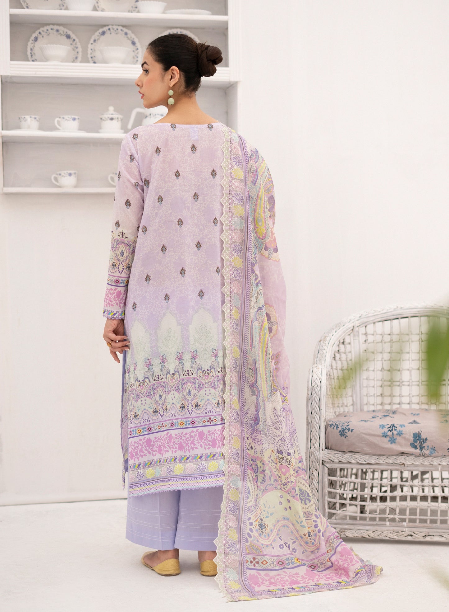 Hania Luxury Lawn Embroidered Unstitched 3 Piece