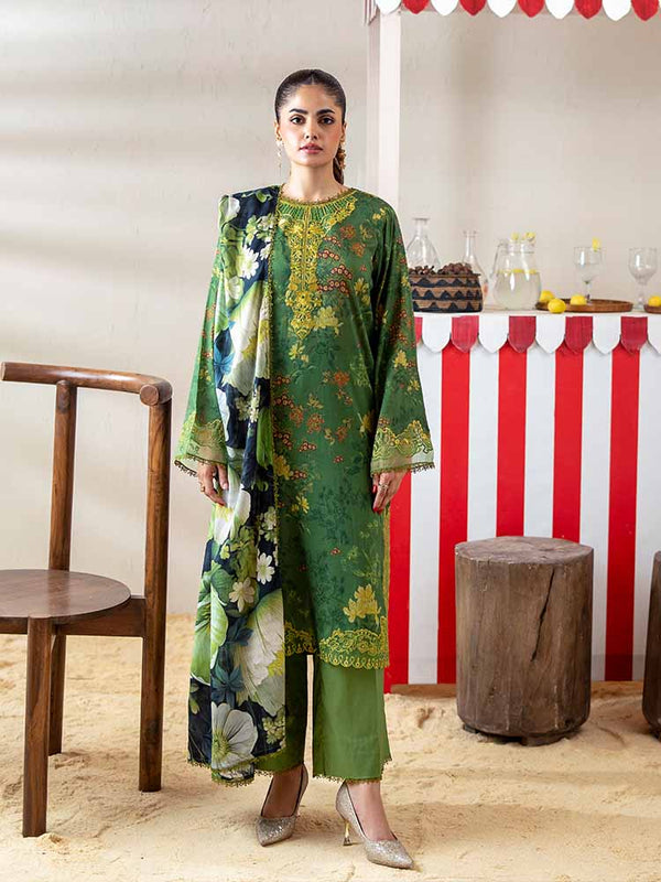 NOER 3-Piece Unstitched Digital Printed Lawn Suit