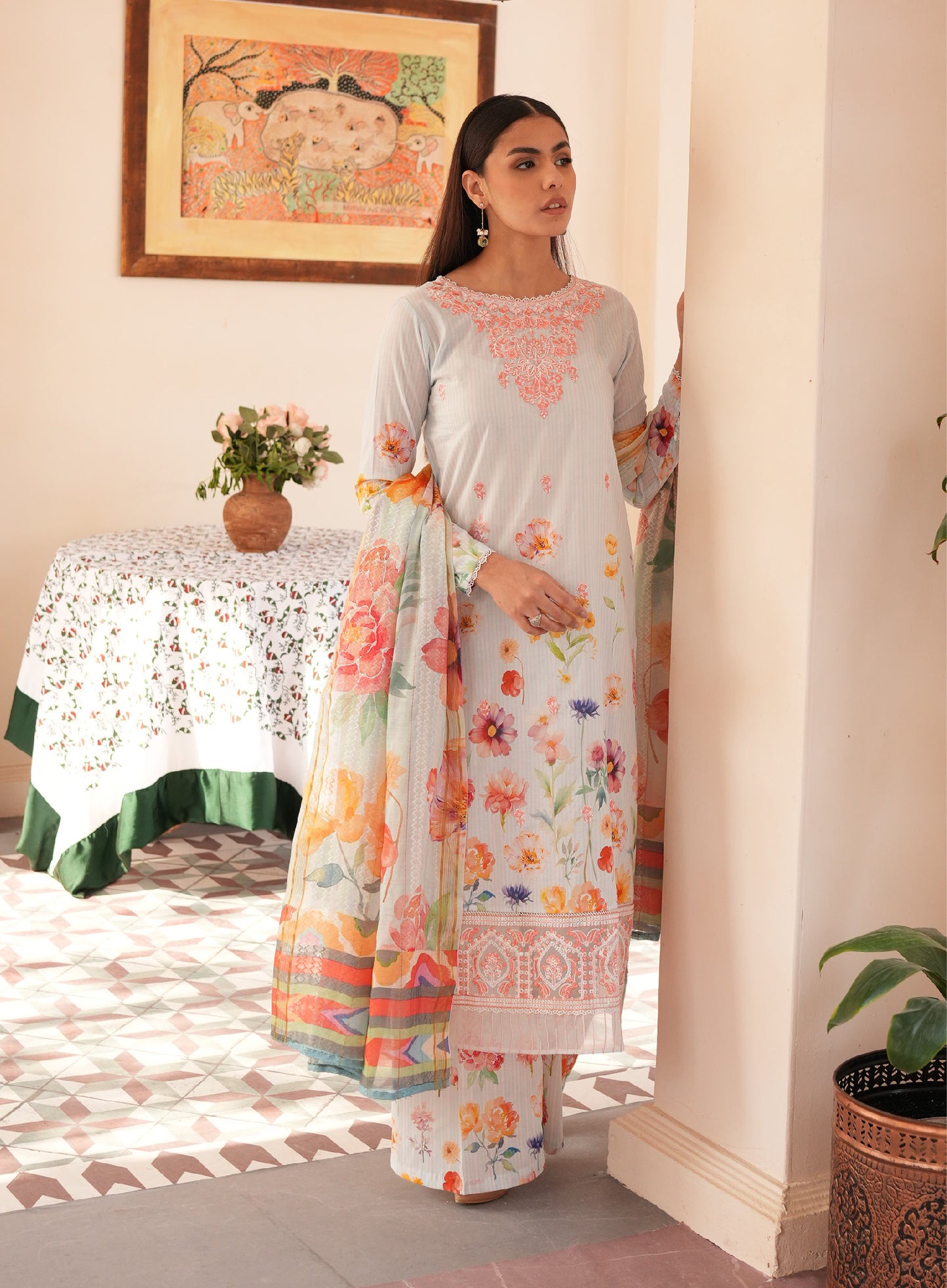 Daisia Luxury Lawn Embroidered Unstitched 3 Piece