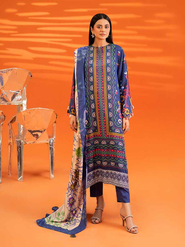 AFROZ 3-Piece Unstitched Digital Printed Lawn Suit