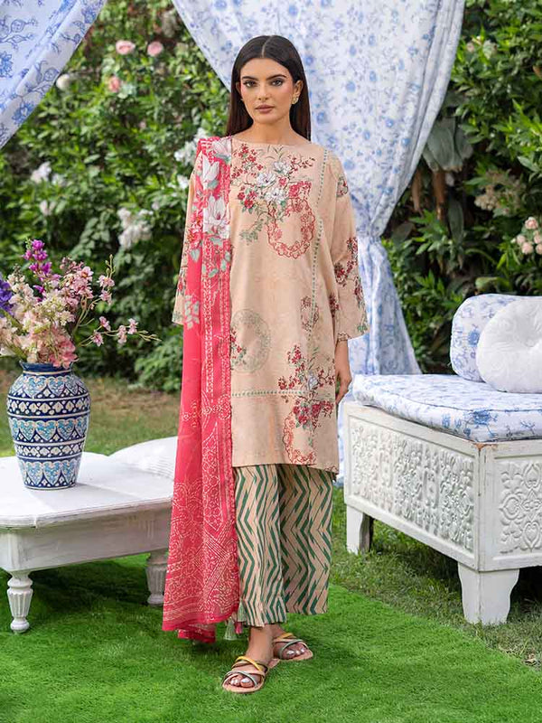 SUFFINA 3-Piece Unstitched Digital Printed Lawn Suit