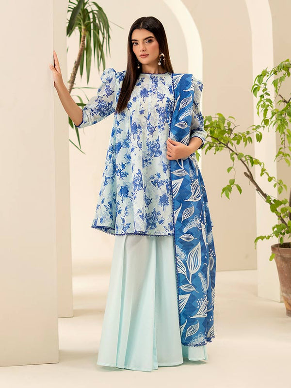 SUHA 3-Piece Unstitched Digital Printed Lawn Suit