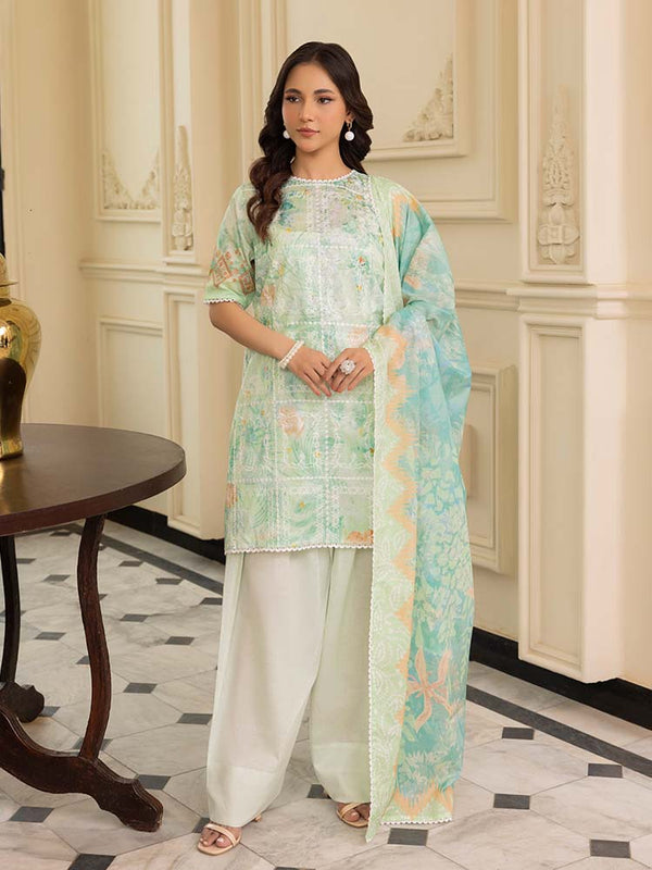 DOVES OF GARDEN 3-Piece Unstitched Digital Printed Lawn Suit