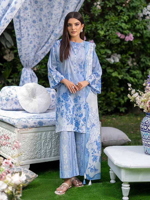 SUFFINA 3-Piece Unstitched Digital Printed Lawn Suit