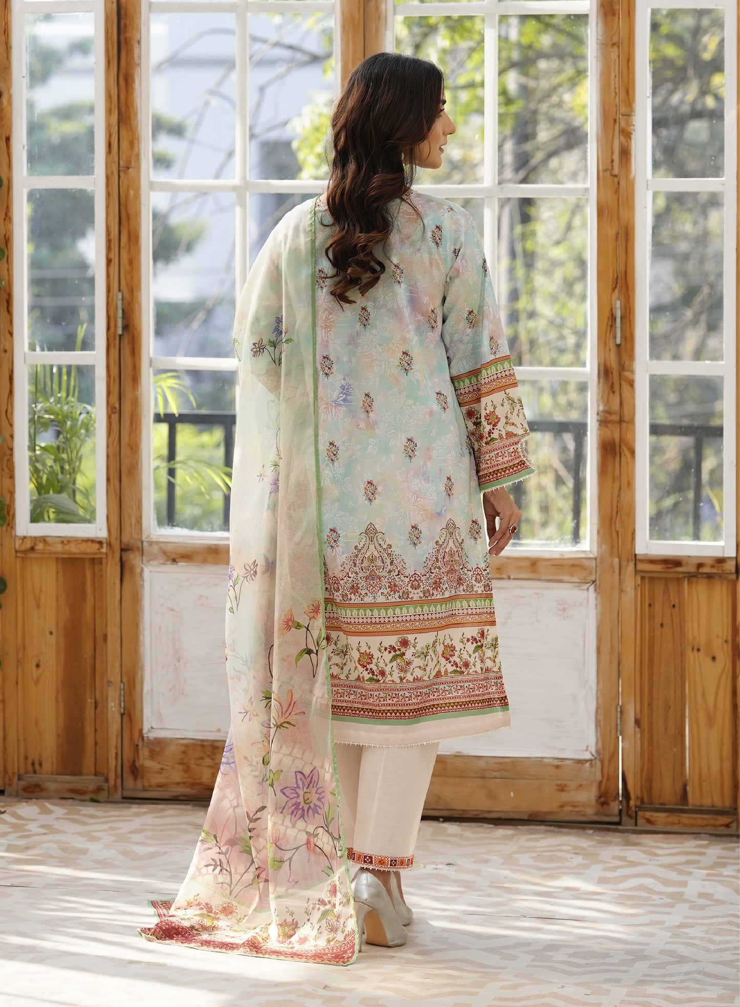 Firuzeh Luxury Lawn Embroidered Unstitched 3 Piece