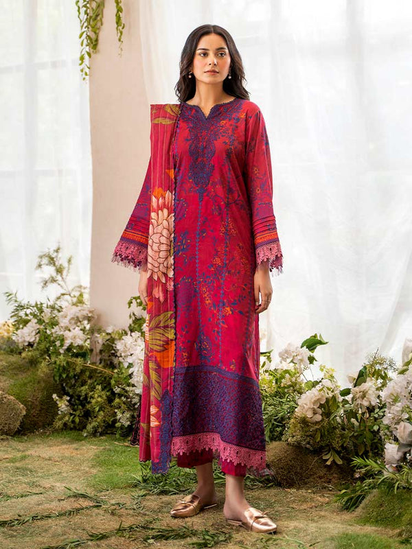 ZIYA 3-Piece Unstitched Digital Printed Lawn Suit