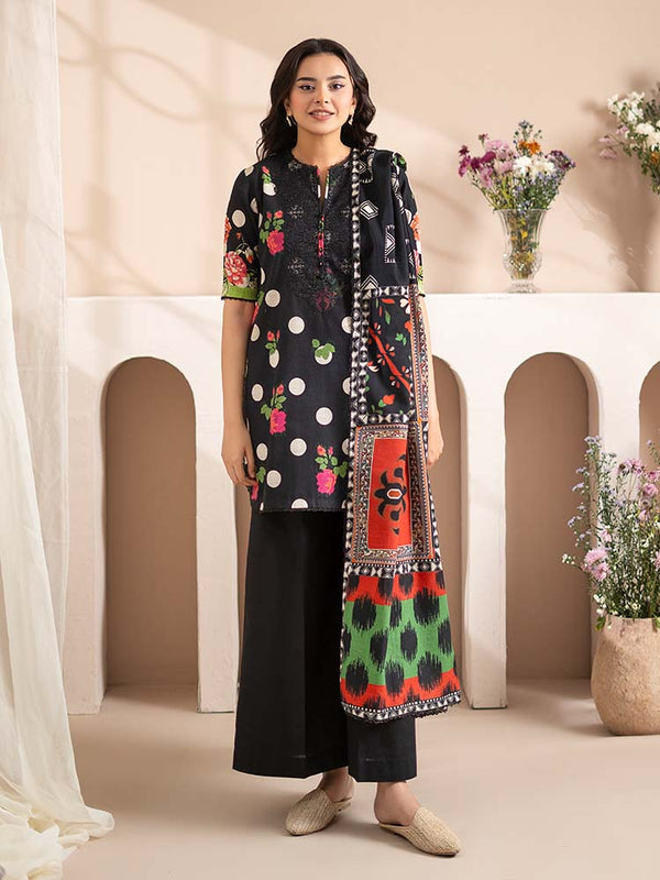 AFSANAY 3-Piece Unstitched Digital Printed Khaddar Suit