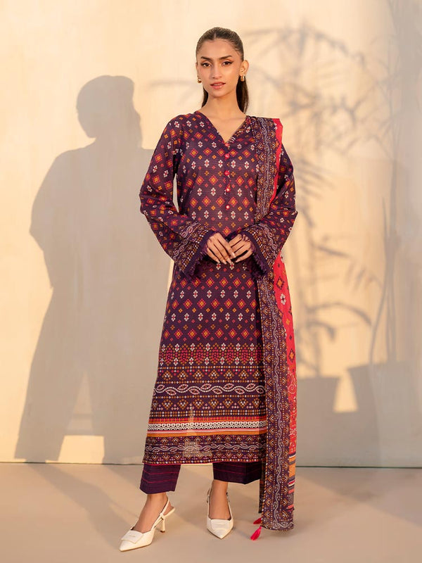 CHUNRI CHARM 3-Piece Unstitched Digital Printed Lawn Suit