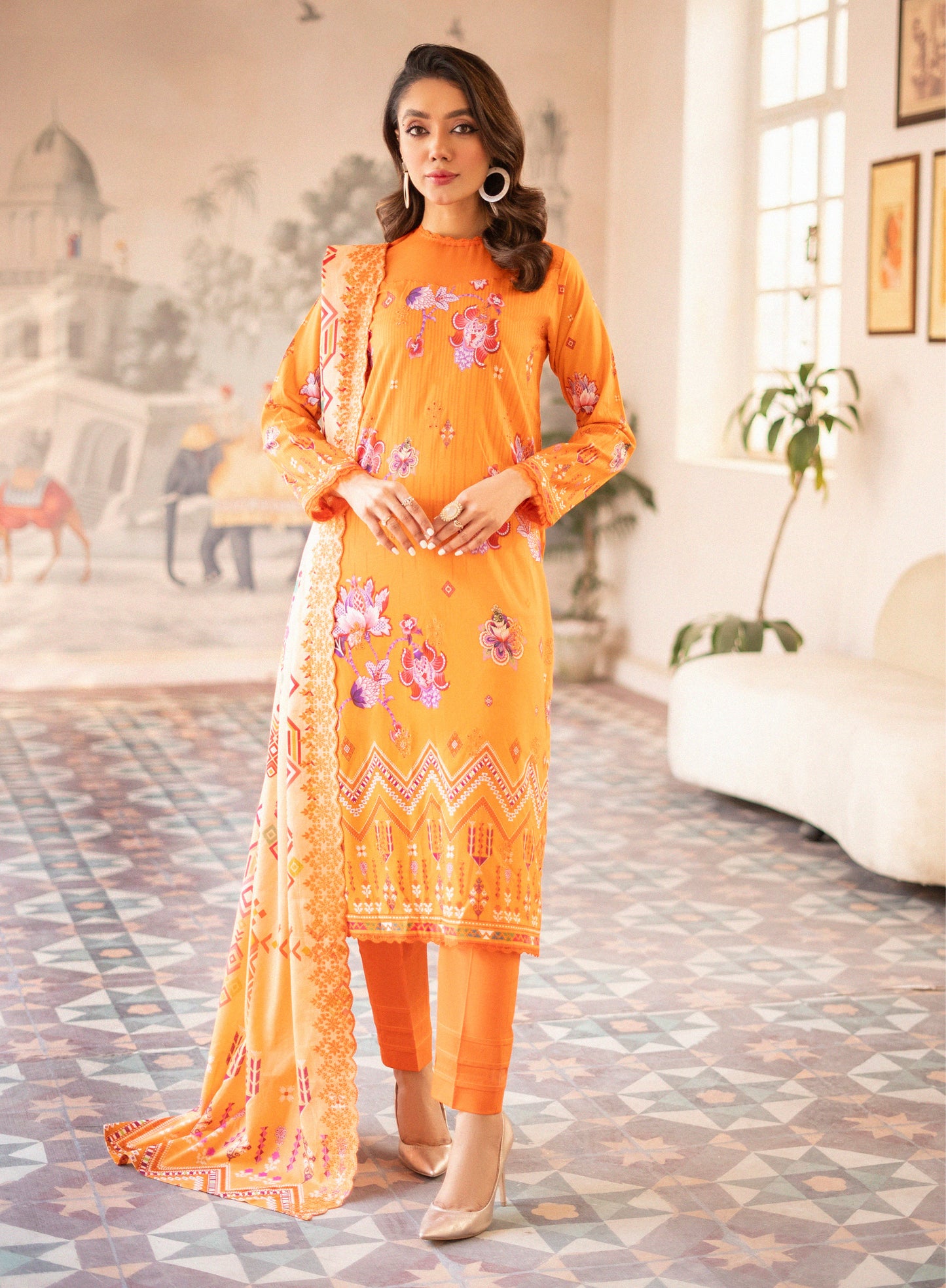 Sheerisha Luxury Lawn Embroidered Unstitched 3 Piece