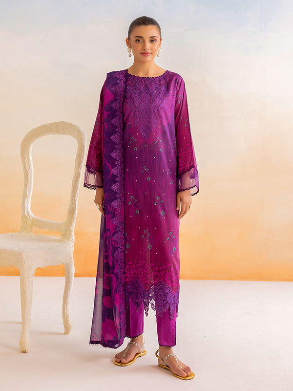 GULL MEHR 3-Piece Unstitched Digital Printed Lawn Suit