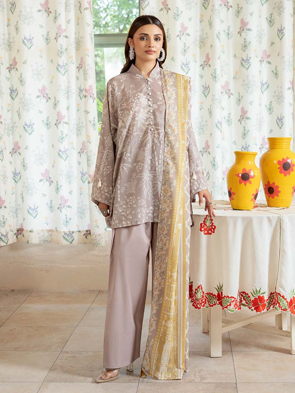 PEARL AND PETALS 3-Piece Unstitched Digital Printed Lawn Suit