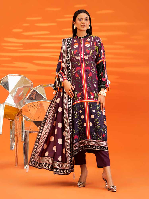 AFROZ 3-Piece Unstitched Digital Printed Lawn Suit