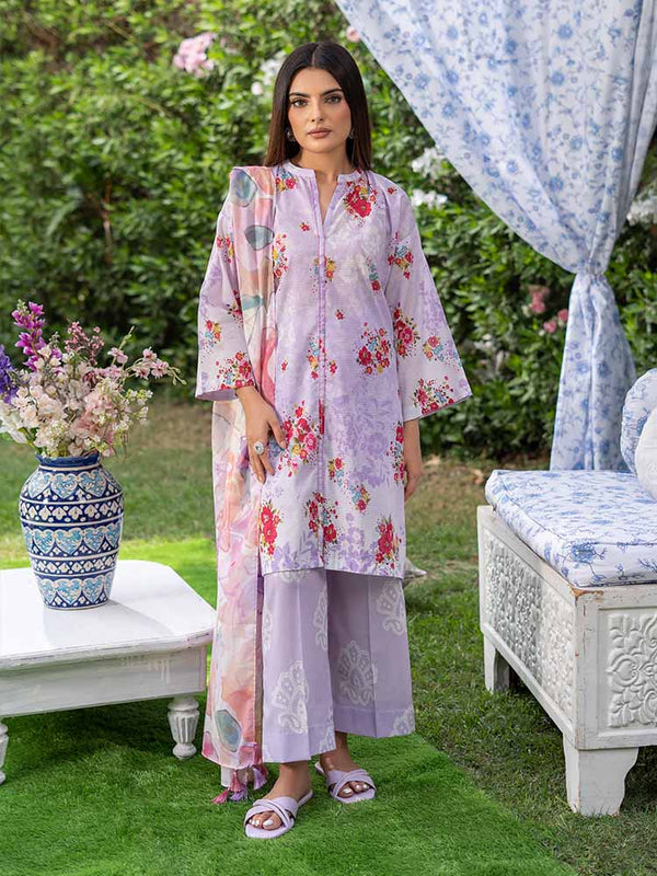 SUFFINA 3-Piece Unstitched Digital Printed Lawn Suit