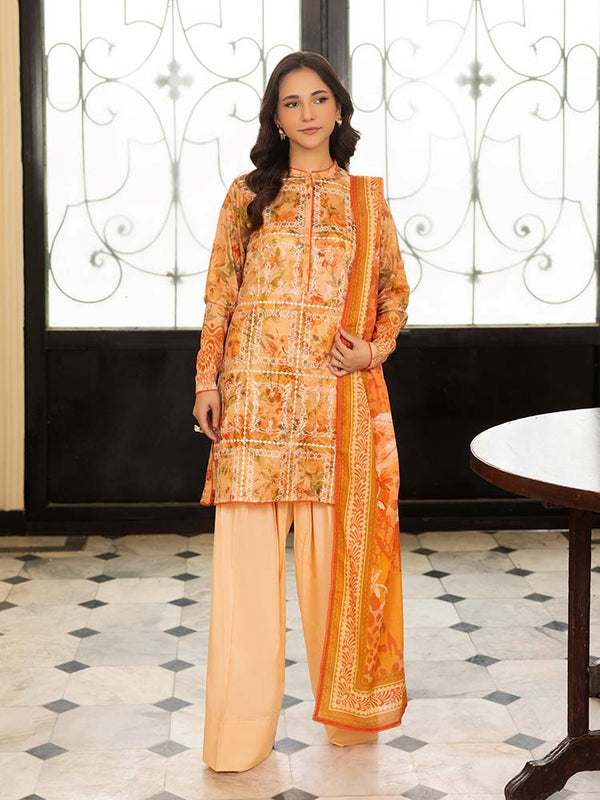 DOVES OF GARDEN 3-Piece Unstitched Digital Printed Lawn Suit