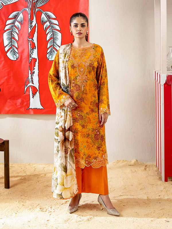 NOER 3-Piece Unstitched Digital Printed Lawn Suit