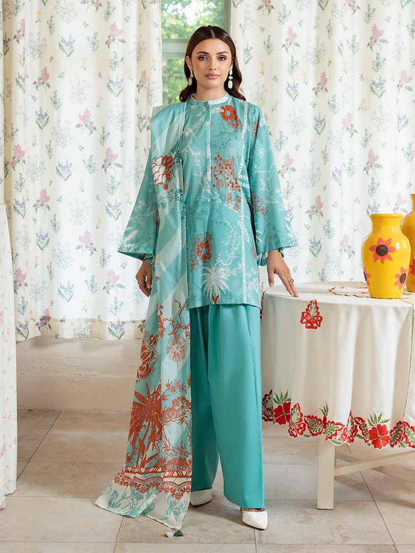 PEARL AND PETALS 3-Piece Unstitched Digital Printed Lawn Suit