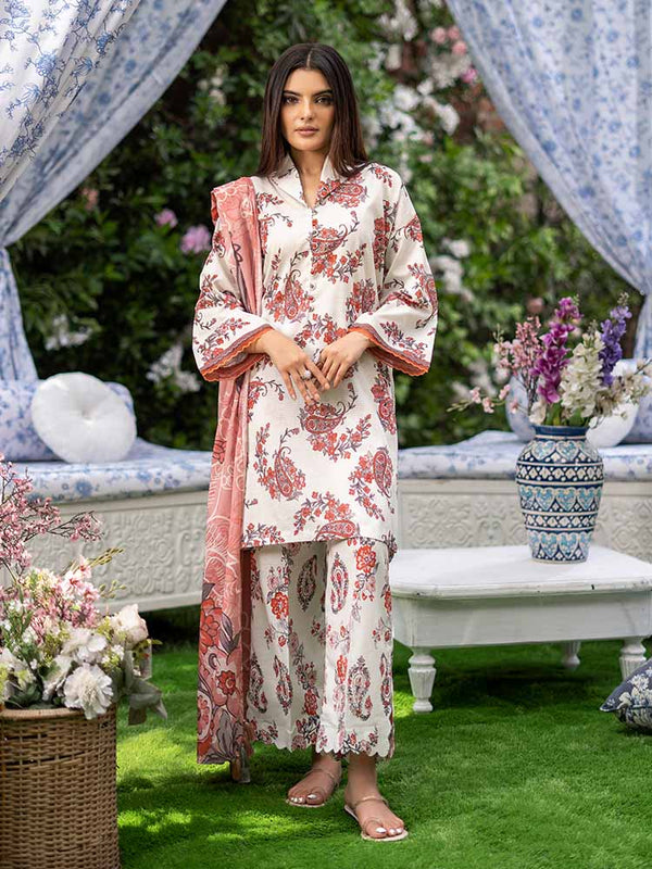 SUFFINA 3-Piece Unstitched Digital Printed Lawn Suit