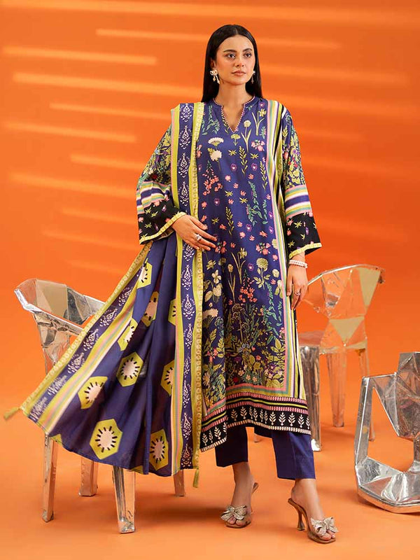 AFROZ 3-Piece Unstitched Digital Printed Lawn Suit