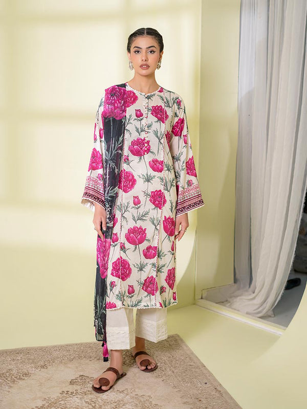 ZUMRA 3-Piece Unstitched Digital Printed Lawn Suit