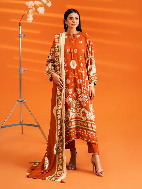 AFROZ 3-Piece Unstitched Digital Printed Lawn Suit