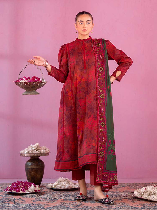 GULAB RANG 3-Piece Unstitched Digital Printed Lawn Suit