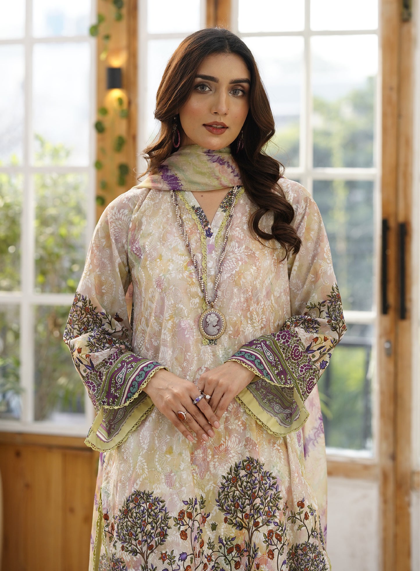 Firuzeh Luxury Lawn Embroidered Unstitched 3 Piece