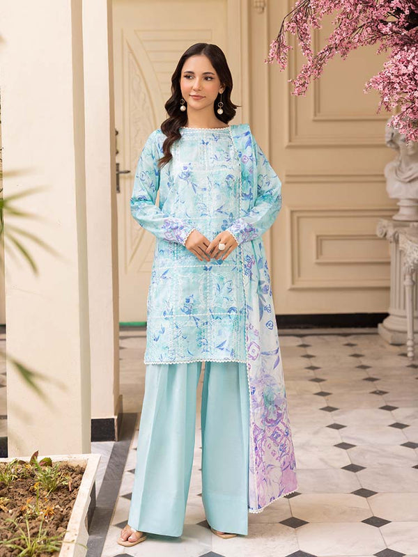 DOVES OF GARDEN 3-Piece Unstitched Digital Printed Lawn Suit