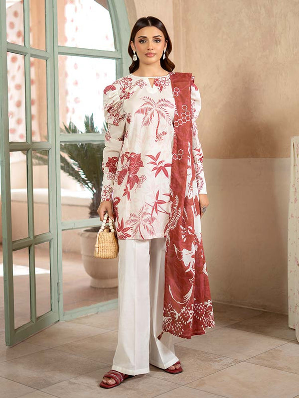 PEARL AND PETALS 3-Piece Unstitched Digital Printed Lawn Suit