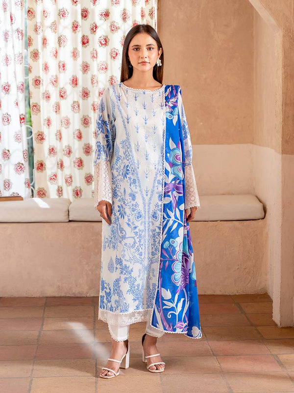 SERAI 3-Piece Unstitched Digital Printed Lawn Suit