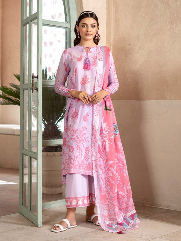 PEARL AND PETALS 3-Piece Unstitched Digital Printed Lawn Suit