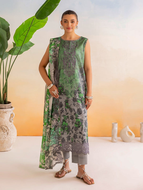 GULL MEHR 3-Piece Unstitched Digital Printed Lawn Suit