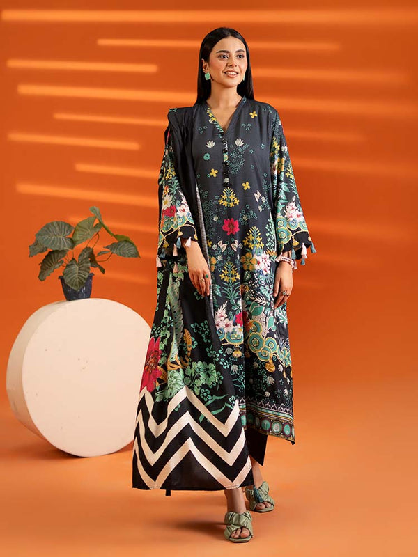 AFROZ 3-Piece Unstitched Digital Printed Lawn Suit