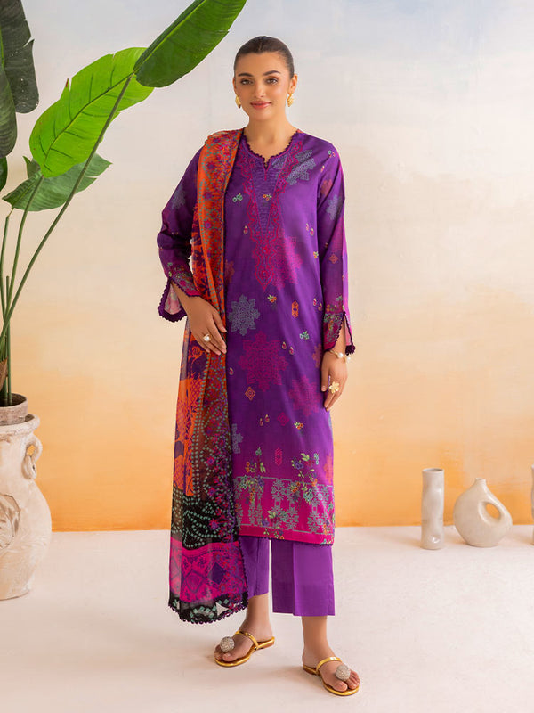GULL MEHR 3-Piece Unstitched Digital Printed Lawn Suit