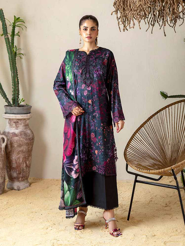 NOER 3-Piece Unstitched Digital Printed Lawn Suit