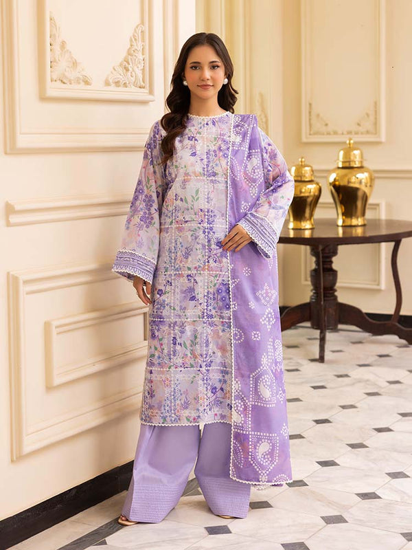 DOVES OF GARDEN 3-Piece Unstitched Digital Printed Lawn Suit