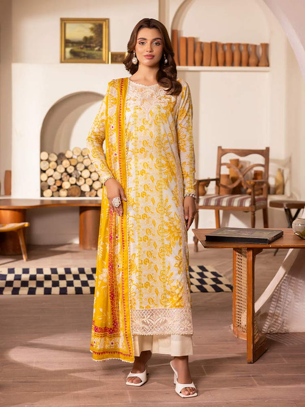 CRIMSAL 3-Piece Unstitched Digital Printed Lawn Suit