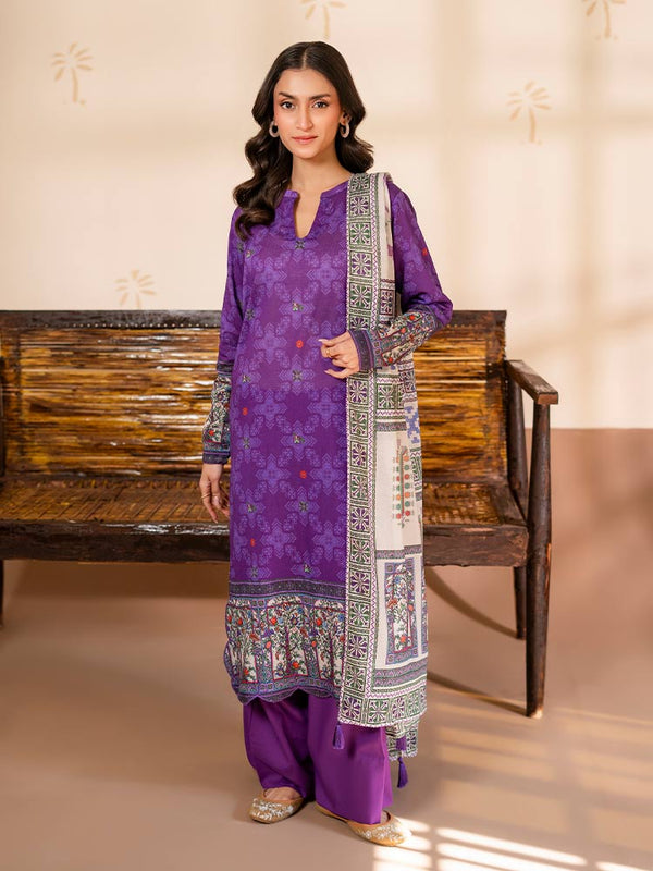 RASHA 3-Piece Unstitched Digital Printed Lawn Suit