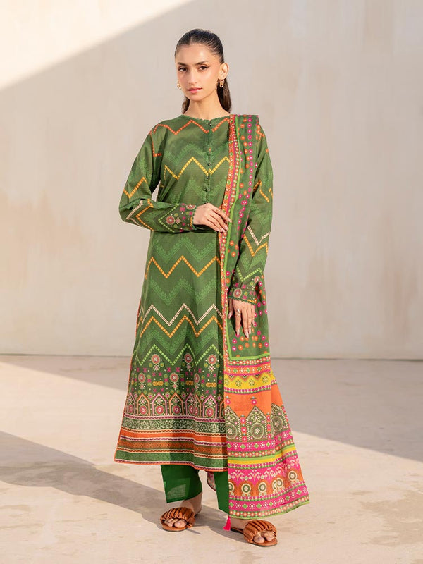 CHUNRI CHARM 3-Piece Unstitched Digital Printed Lawn Suit
