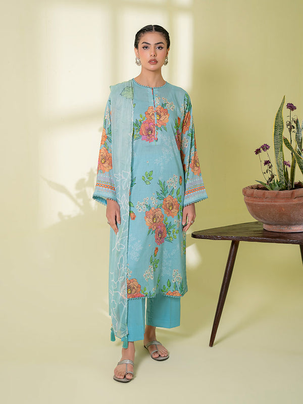 ZUMRA 3-Piece Unstitched Digital Printed Lawn Suit