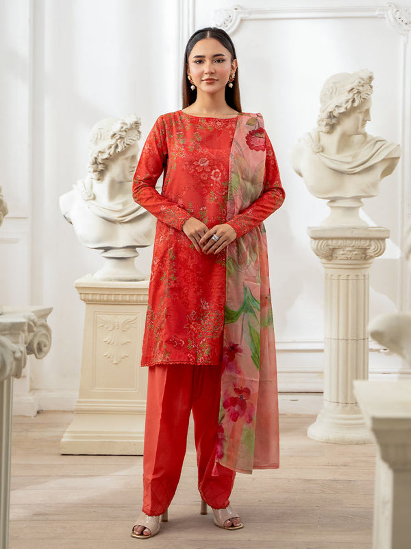 TARA POP 3-Piece Unstitched Digital Printed Lawn Suit