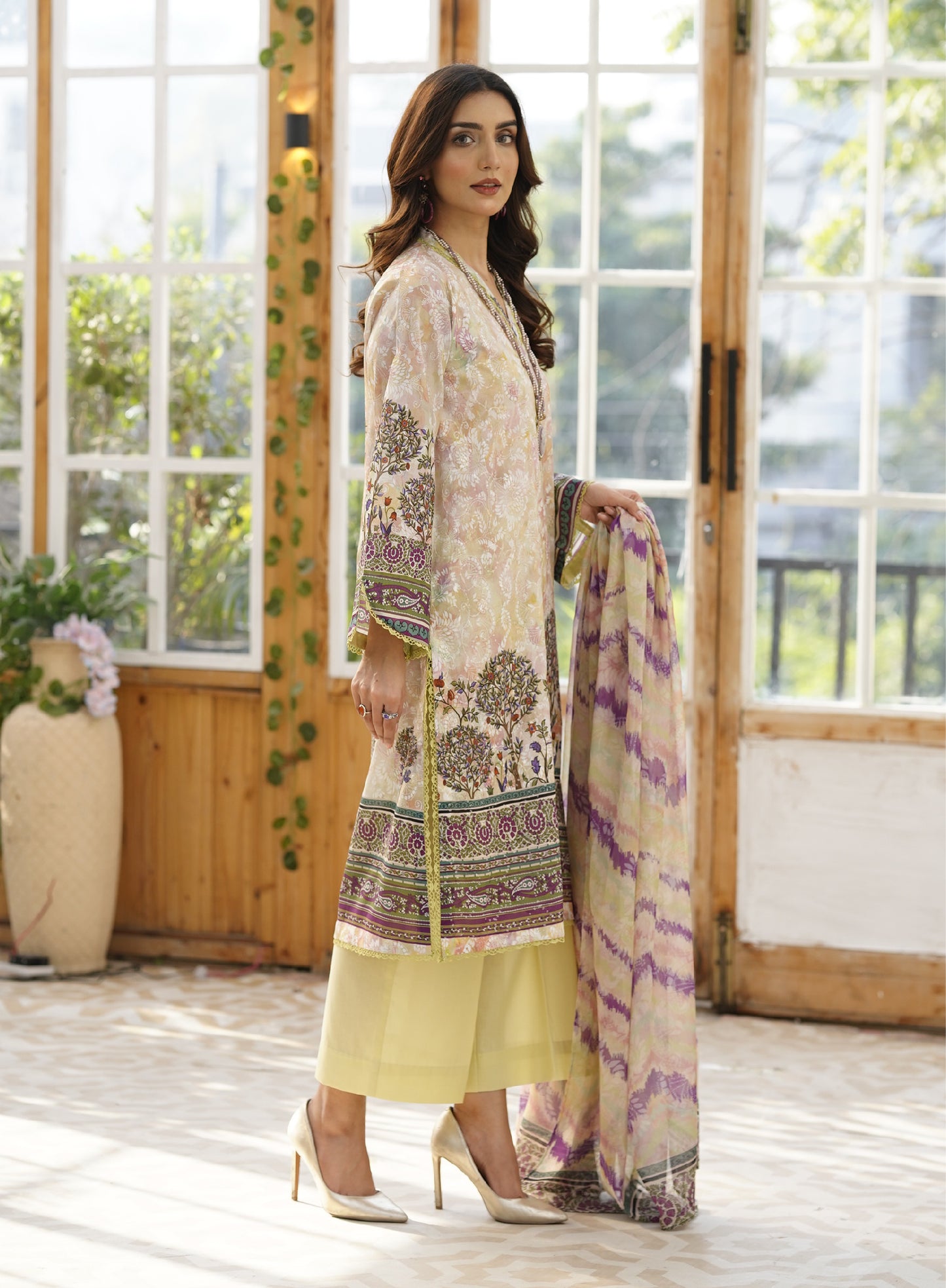 Firuzeh Luxury Lawn Embroidered Unstitched 3 Piece