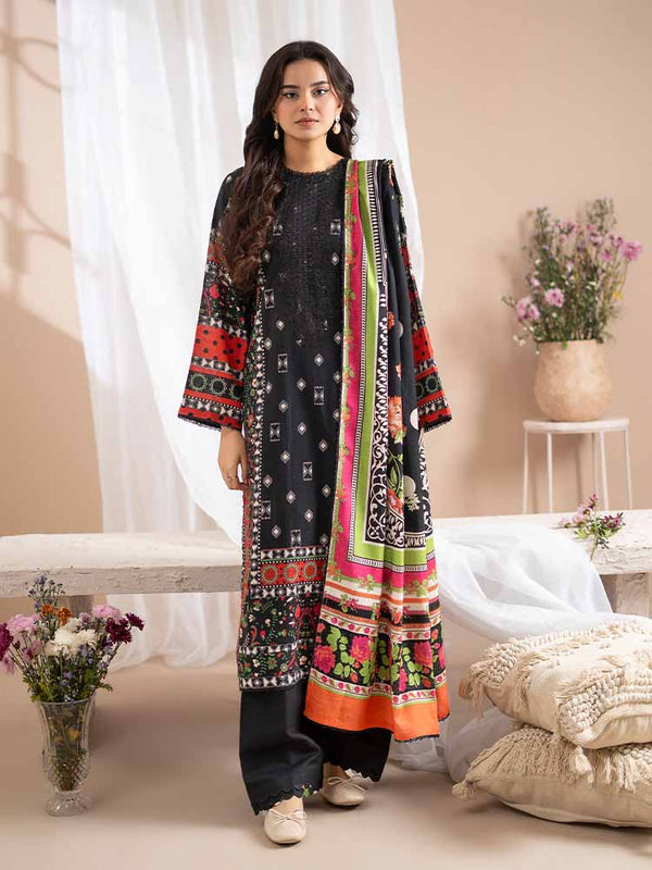AFSANAY 3-Piece Unstitched Digital Printed Khaddar Suit
