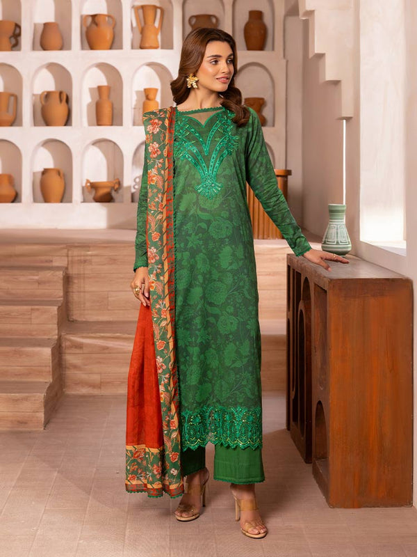 CRIMSAL 3-Piece Unstitched Digital Printed Lawn Suit