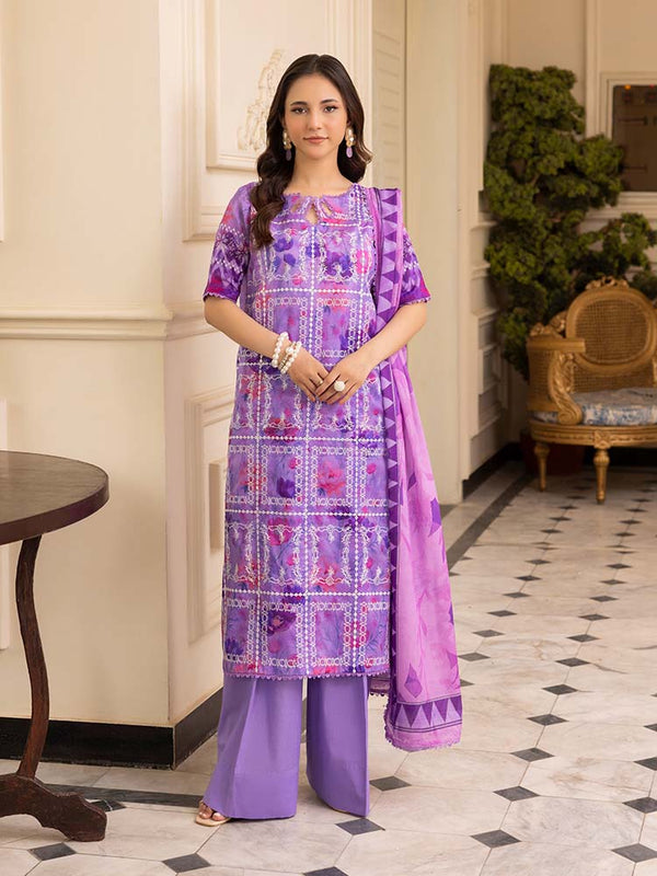 DOVES OF GARDEN 3-Piece Unstitched Digital Printed Lawn Suit